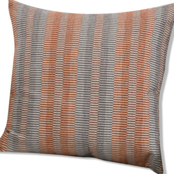 Orange and gray pillow
