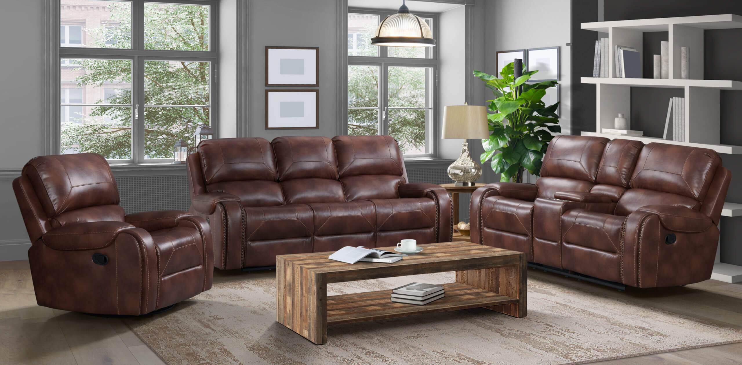 Garrison Reclining Collection – Brown