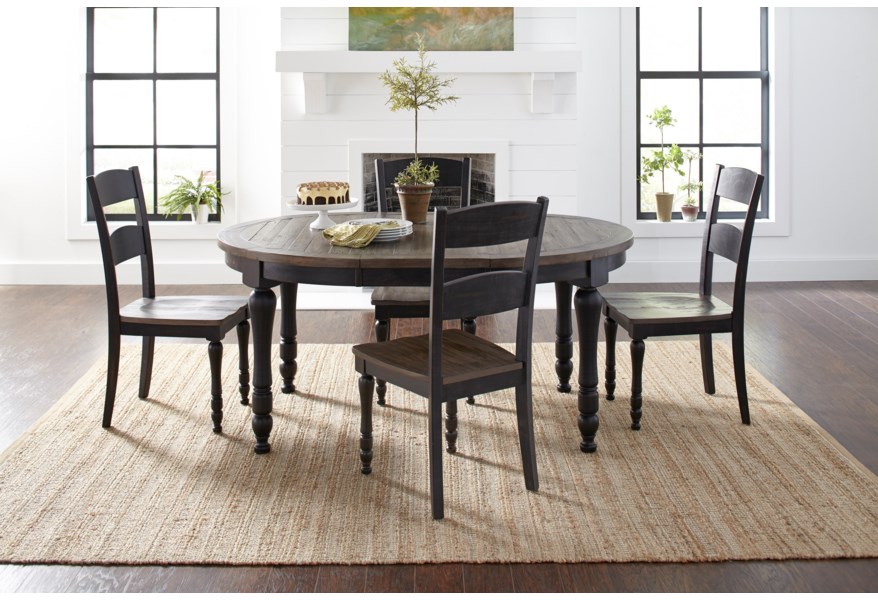 Madison County Oval Dining Collection- Vintage Black